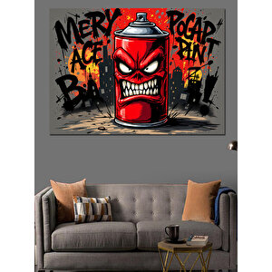 Graffiti Sprey Kafası Dekoratif Kanvas - Mdf Ahşap Tablo 25x35 cm