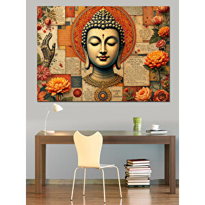 Buda Portresi Dekoratif Kanvas - Mdf Ahşap Tablo 35x50 cm