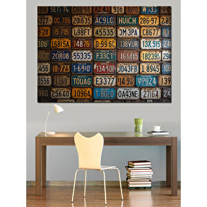 Renkli Nostaljik Plaka Tablosu Dekoratif Kanvas - Mdf Ahşap Tablo 25x35 cm