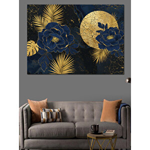 Altın Gece Dekoratif Kanvas - Mdf Ahşap Tablo 100x140 cm