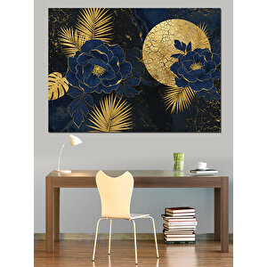 Altın Gece Dekoratif Kanvas - Mdf Ahşap Tablo