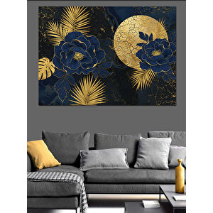 Altın Gece Dekoratif Kanvas - Mdf Ahşap Tablo