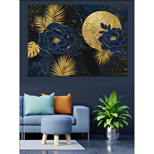 Altın Gece Dekoratif Kanvas - Mdf Ahşap Tablo 70x100 cm