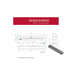 Copart 100 Cm Design Burner Bacasız Şömine