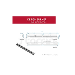 Copart 200 Cm Design Burner Bacasız Şömine