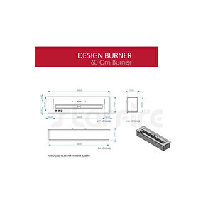 Copart 60 Cm Design Burner Bacasız Şömine