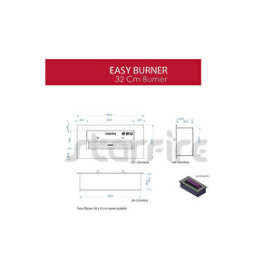 Copart 32 Cm Easy Burner Bacasız Şömine