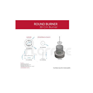 Copart 30 Cm Yuvarlak Burner Bacasız Şömine
