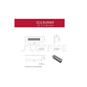 Copart 24 Cm Eco Burner Bacasız Şömine