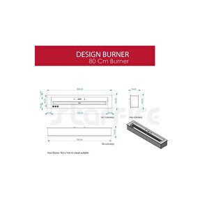 Copart 80 Cm Design Burner Bacasız Şömine