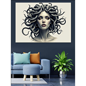 Yılan Saçlı Medusa Dekoratif Kanvas - Mdf Ahşap Tablo 35x50 cm