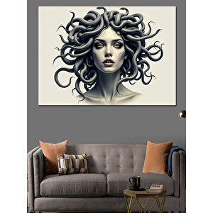 Yılan Saçlı Medusa Dekoratif Kanvas - Mdf Ahşap Tablo 35x50 cm