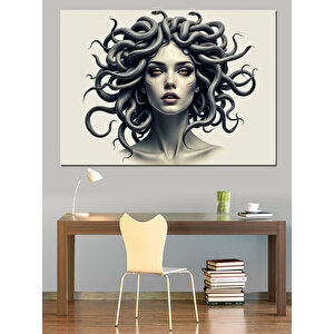Yılan Saçlı Medusa Dekoratif Kanvas - Mdf Ahşap Tablo 35x50 cm