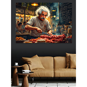 Usta Et Şefi Dekoratif Kanvas - Mdf Ahşap Tablo