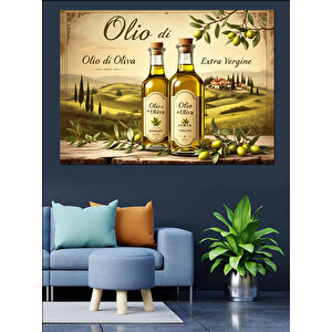 Zeytinyağı Reklamı Dekoratif Kanvas - Mdf Ahşap Tablo 50x70 cm