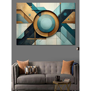 Soyut Geometrik Kompozisyon Dekoratif Kanvas - Mdf Ahşap Tablo
