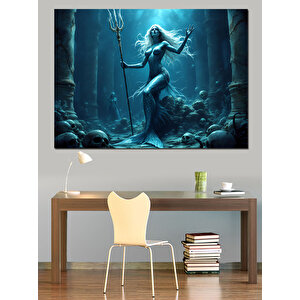 Neptün’ün Derinlikleri Dekoratif Kanvas - Mdf Ahşap Tablo