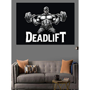 Ağırlık Çalışan Deadlift Posteri Dekoratif Kanvas - Mdf Ahşap Tablo