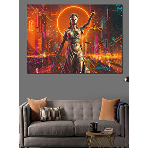 Adalet Tanrıçası Themis Dekoratif Kanvas - Mdf Ahşap Tablo