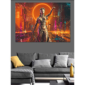 Adalet Tanrıçası Themis Dekoratif Kanvas - Mdf Ahşap Tablo 35x50 cm