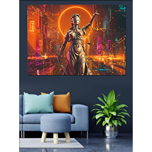 Adalet Tanrıçası Themis Dekoratif Kanvas - Mdf Ahşap Tablo 35x50 cm