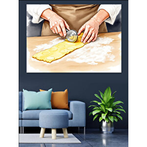 Hamur Açan Eller Dekoratif Kanvas - Mdf Ahşap Tablo