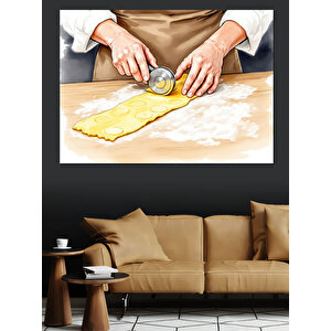 Hamur Açan Eller Dekoratif Kanvas - Mdf Ahşap Tablo