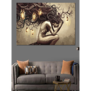 Medusa’nın Laneti Dekoratif Kanvas - Mdf Ahşap Tablo 35x50 cm