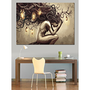 Medusa’nın Laneti Dekoratif Kanvas - Mdf Ahşap Tablo 100x140 cm