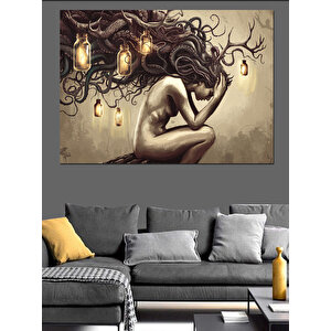 Medusa’nın Laneti Dekoratif Kanvas - Mdf Ahşap Tablo 100x140 cm