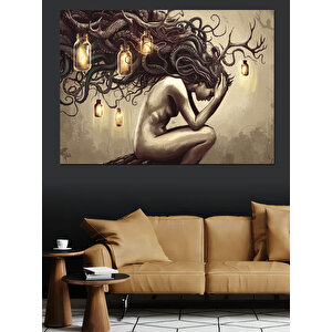 Medusa’nın Laneti Dekoratif Kanvas - Mdf Ahşap Tablo