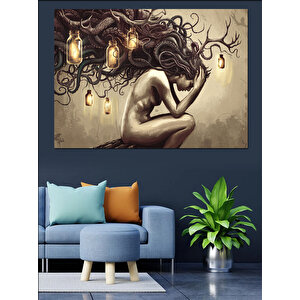 Medusa’nın Laneti Dekoratif Kanvas - Mdf Ahşap Tablo