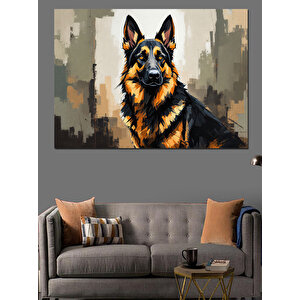 Sadık Alman Kurdu Dekoratif Kanvas - Mdf Ahşap Tablo