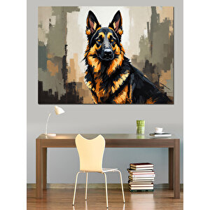 Sadık Alman Kurdu Dekoratif Kanvas - Mdf Ahşap Tablo