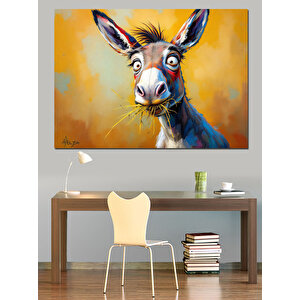 Komik Eşek Dekoratif Kanvas - Mdf Ahşap Tablo