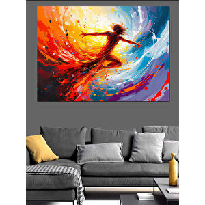 Alevli Dönüş Yapan Kadın Dekoratif Kanvas - Mdf Ahşap Tablo