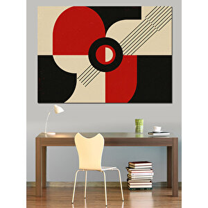 Geometrik Soyut Kompozisyon Dekoratif Kanvas - Mdf Ahşap Tablo 70x100 cm