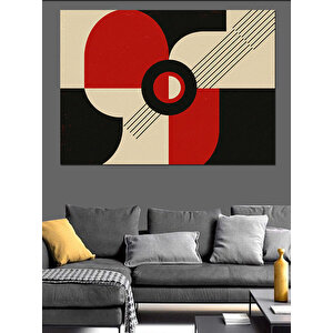 Geometrik Soyut Kompozisyon Dekoratif Kanvas - Mdf Ahşap Tablo 70x100 cm