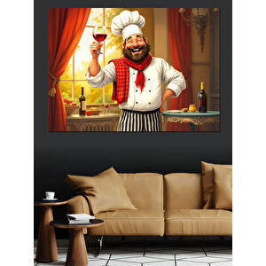 Şefin Mutfağında Lezzetler Dekoratif Kanvas - Mdf Ahşap Tablo 35x50 cm