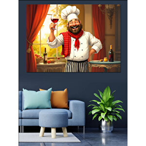 Şefin Mutfağında Lezzetler Dekoratif Kanvas - Mdf Ahşap Tablo 35x50 cm