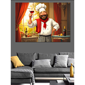 Şefin Mutfağında Lezzetler Dekoratif Kanvas - Mdf Ahşap Tablo 100x140 cm