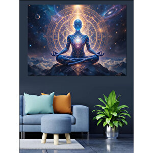 Meditasyon Yapan Ruh Dekoratif Kanvas - Mdf Ahşap Tablo