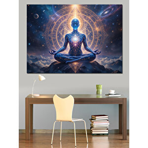 Meditasyon Yapan Ruh Dekoratif Kanvas - Mdf Ahşap Tablo 50x70 cm