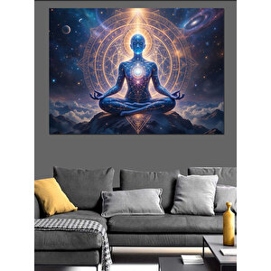 Meditasyon Yapan Ruh Dekoratif Kanvas - Mdf Ahşap Tablo 50x70 cm
