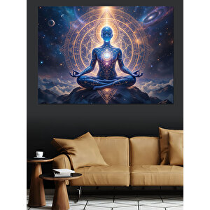 Meditasyon Yapan Ruh Dekoratif Kanvas - Mdf Ahşap Tablo 35x50 cm