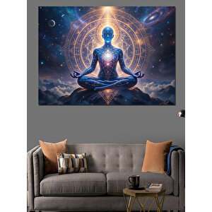 Meditasyon Yapan Ruh Dekoratif Kanvas - Mdf Ahşap Tablo