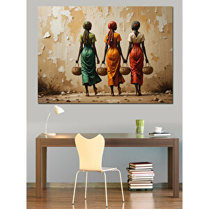 Üç Kadının Yolculuğu Dekoratif Kanvas - Mdf Ahşap Tablo