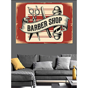 Berber Dükkanı Posteri Dekoratif Kanvas - Mdf Ahşap Tablo 35x50 cm