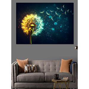 Işıldayan Karahindiba Dekoratif Kanvas - Mdf Ahşap Tablo