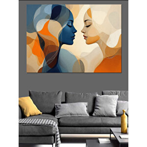 Soyut Aşıklar Dekoratif Kanvas - Mdf Ahşap Tablo